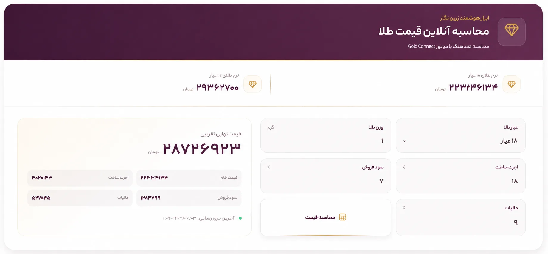 ماشین حساب طلا -وب خانی